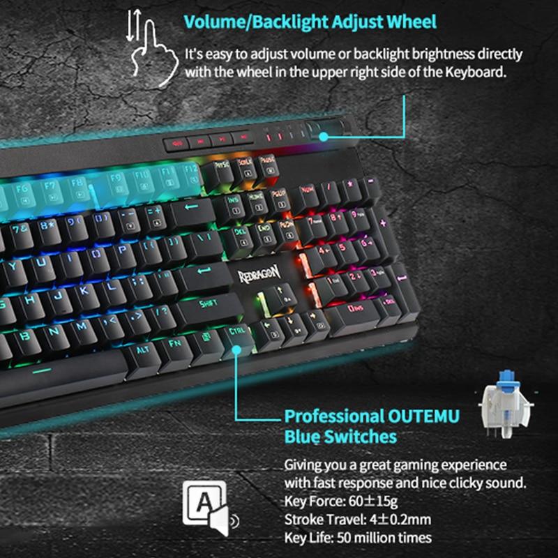 RGB LED Back-light Mechanical Keyboard | grandgameflow.com
