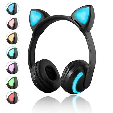 Bluetooth Glowing Cat Ear Headphone